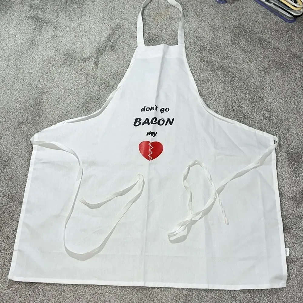 New Chef Apron Cooking Show Don’t go Bacon my ❤️ Heart Kitchen Special Pig Lover